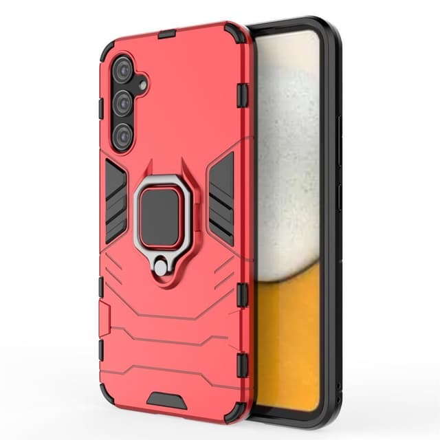 SKALO Samsung A34 5G Armor Hybridi metallirengas kuori - Punainen