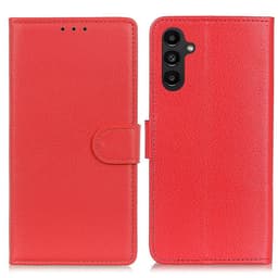 SKALO Samsung A14 4G/5G Litchi Plånboksfodral - Röd