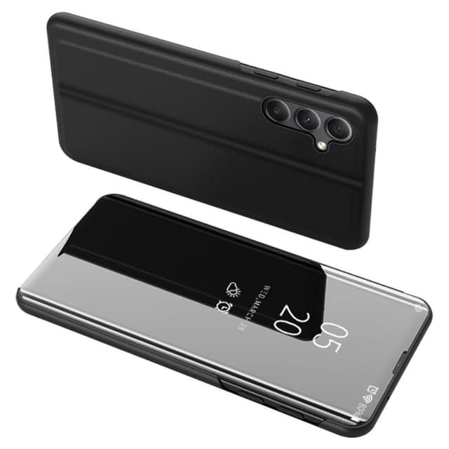SKALO Samsung A34 5G Clear View Mirror Lompakko - Musta