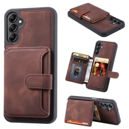 SKALO Samsung A34 5G PU-læder Cover med Pung - Brun