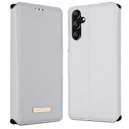 SKALO Samsung A14 4G/5G MUXMA Saffiano PU-læder Pungetui - Hvid