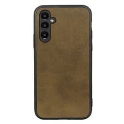 SKALO Samsung A14 4G/5G PU-læder Hybrid Cover - Mørkebrun
