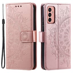 SKALO Samsung A14 4G/5G Mandala Plånboksfodral - Roséguld