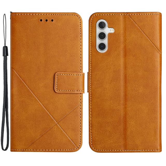SKALO Samsung A54 5G Embossed Plånboksfodral i PU-Läder - Ljusbrun