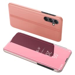SKALO Samsung A34 5G Clear View Spegel fodral - Roséguld