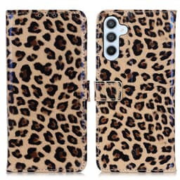 SKALO Samsung A54 5G Leopard pungetui i PU-læder