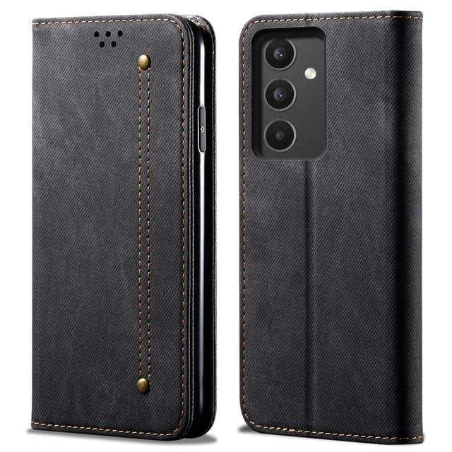 SKALO Samsung A34 5G Jeans Flip Cover - Sort