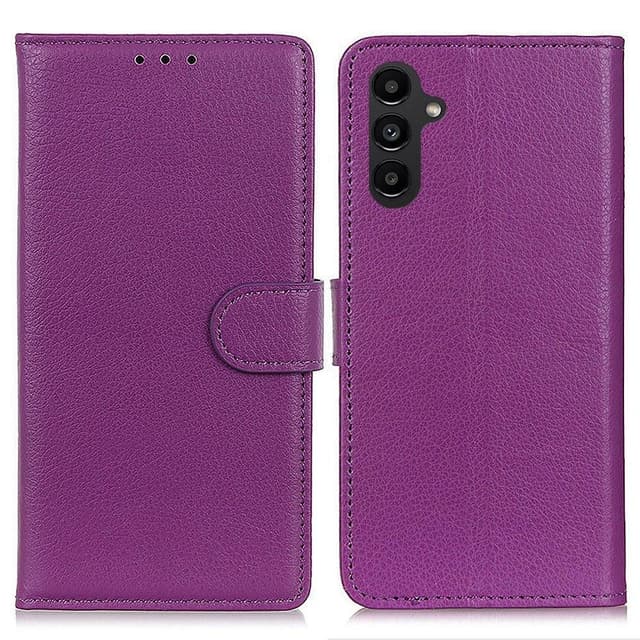 SKALO Samsung A14 4G/5G Litchi Flip Cover - Lilla