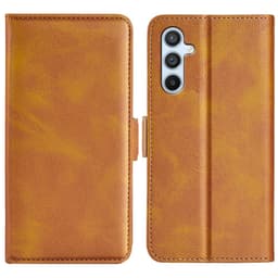 SKALO Samsung A54 5G Premium Plånboksfodral - Ljusbrun