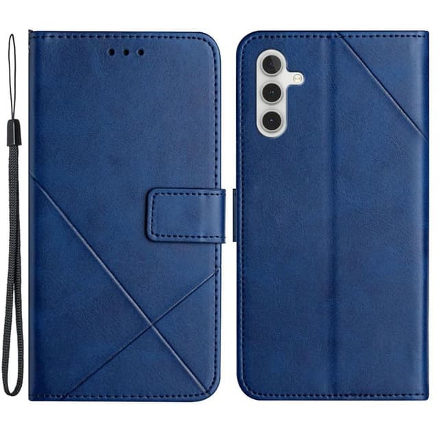 SKALO Samsung A54 5G Kohokuvioitu PU Nahka Lompakkokotelo - Sininen
