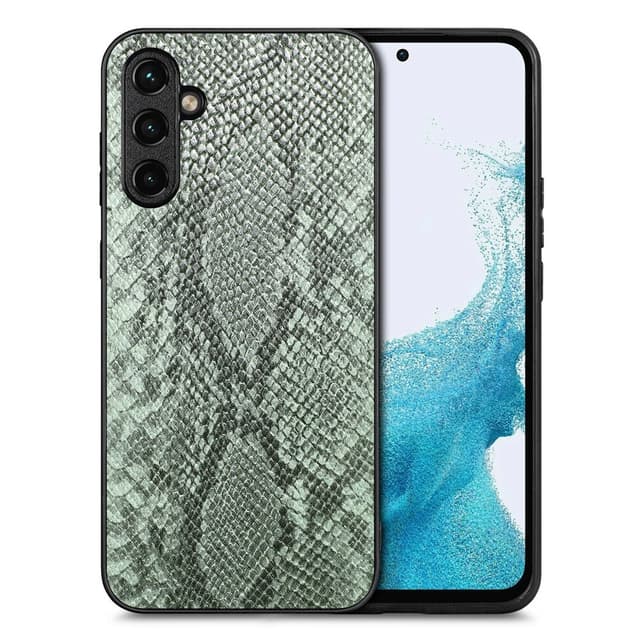 SKALO Samsung A54 5G Snakeskin PU-læder Hybrid Cover - Grøn