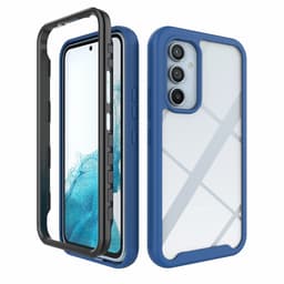 SKALO Samsung A54 5G Stødsikker Clear Hybrid Cover - Mørkeblå