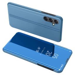 SKALO Samsung A34 5G Clear View Mirror Lompakko - Sininen