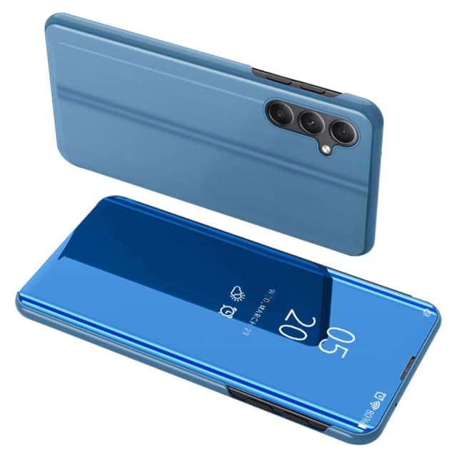 SKALO Samsung A34 5G Clear View Mirror Lompakko - Sininen