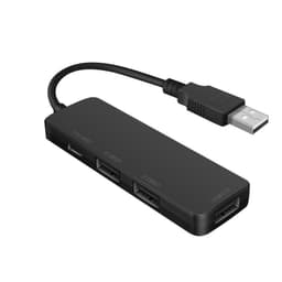 NÖRDIC USB-A 2.0 Hub 4 porter 3xUSB-A 480Mbps 1xUSB-C 480Mbps