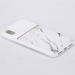 Mjukt TPU skal till iPhone X/XS, Vit Marmor