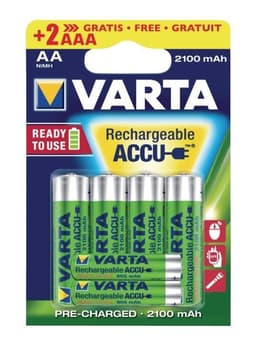 Varta Oppladbare Ni-MH batteri AA | 1.2 V DC | 2100 mAh | 6-Blister