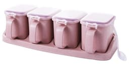 Krydderiglas/Opbevaringsglas 4 stk, Pink