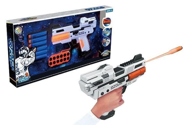 Luftpistol med skumgummipile