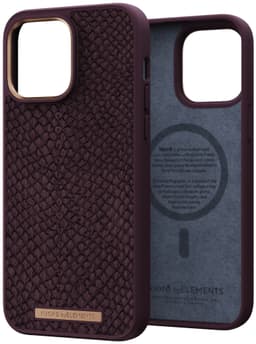 NJORD byELEMENTS iPhone 14 Pro Max Salmon Leather MagSafe suojakuori