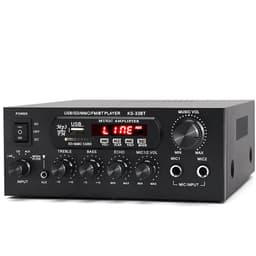 NÖRDIC Bluetooth 5.0 Stereoforsterker 60 + 60W RMS Forsterker 2 Mikrofoninngang Digital Audio Karaoke