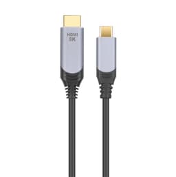 NÖRDIC 1 m kaapeli USB-C - HDMI 2.1 8K30Hz 4K120Hz 48Gbps HDR Yhteensopiva Thunderbolt 3:n ja 4:n kanssa