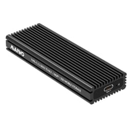 Maiwo K1687P2 M.2 SATA & NVME SSD KOMBO TIL USB3.1 GEN2 10GBPS Eksternt skap Aluminium