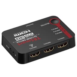 NÖRDIC 2,0 HDMI-switch 3 til 1 4K 60Hz 18Gbps 3D UHD YUV 4: 4: 4 HDCP 2.2 ARC HDR10 7.1 LPCM, Dolby TrueHD og DTS-HD Master Audio