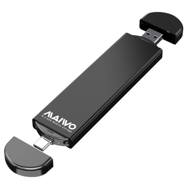 Maiwo K1683L Extern kabinett M.2 SATA SSD till USB A ochUSB-C USB3.2 Gen1 5Gbps B-Key och B&M Key UASP 2280 2260 2242 2230 aluminium