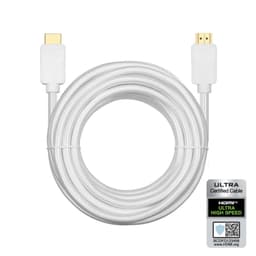 NÖRDIC CERTIFIED CABLES Certified 5m Ultra High Speed ​​HDMI 2.1 8K 60Hz 4K 120Hz 48Gbps Dynamisk HDR Earc VRR Nylon Flettet Kabel Forgylt