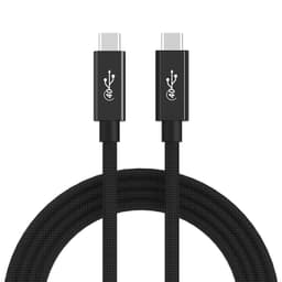 NÖRDIC USB4-kabel 1,5 m 40 Gbps data 8K video PD 240W kompatibel med Thunderbolt 3