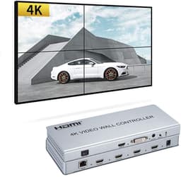 NÖRDIC HDMI 4K30Hz Multi Viewer 2x2, 1x2 ja 1x4 tulo HDMI / DVI-lähtö 4xHDMI