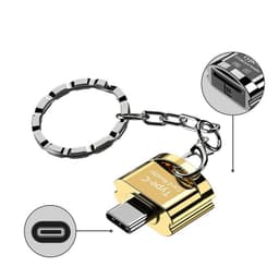 NÖRDIC USB-C 3.1 kortinlukija avaimenperällä 5Gbps TF, MicroSD, Micro SDHC, Micro SDXC 2TB UHS-I
