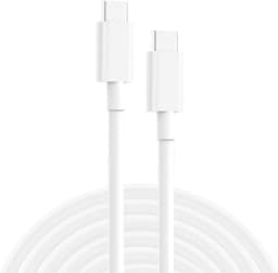 NÖRDIC 1m USB2.0 USB-C - C nylon punottu kaapeli pikalataus 5A 480Mbps Virtalähde PD 100W musta