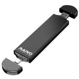 Maiwo K1683L ulkoinen kaappi M.2 SATA SSD–USB A ja USB C, 5 Gb/s, B-Key ja B&M-Key, UASP 2280 2260 2242 2230, alumiinia