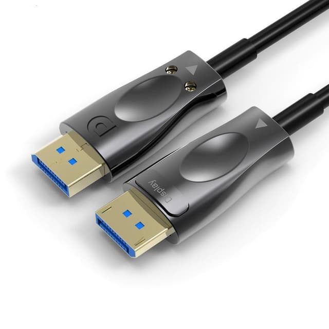 NÖRDIC 10m Fiber AOC Displayport til Displayport kabel ver 1.4 UHD 8K 60Hz 4K 120Hz 32.4Gbps 10-bit HDR