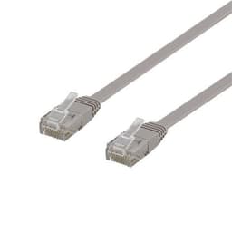 NÖRDIC Cat6 U / UTP litteä verkkokaapeli 30cm 250MHz kaistanleveys ja 10Gbps siirtonopeus harmaa