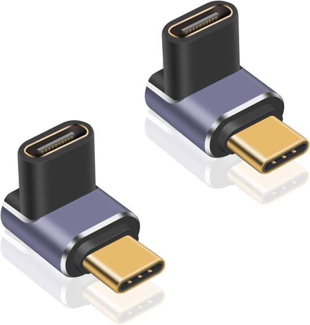 NÖRDIC USB4 vinklet adapter hann til hunn 40G 8K60Hz PD100W