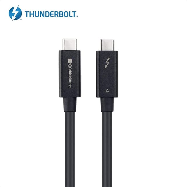 Cable Matters Intel Certifierad 1m Thunderbolt 4 USB C aktiv kabel 40Gbps 100W laddning 8K video kompatibel med USB 4 och Thunderbolt 3