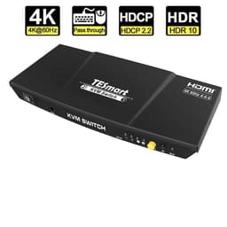 NÖRDIC KVM Switch 2 till 1 HDMI 2.0 4K 60Hz 3xUSB för PC, Xbox, PS5 och bärbar HDR10 HDCP2.2