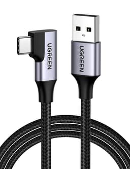 Ugreen vinklet USB C Mand til USB A 3.1 Mand Fast Charge 3a 5Gbps 1m