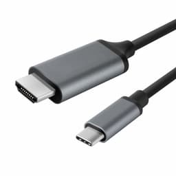 NÖRDIC 1,8m USBC till HDMI 4K 60Hz kabel svart stöd för HDCP1.4 och 2.2 Ren koppar 99,99%