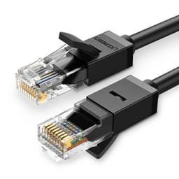 Ugreen Cat6 U / UTP netværkskabel 30m 250mhz båndbredde og 10Gbps transmissionshastighed sort