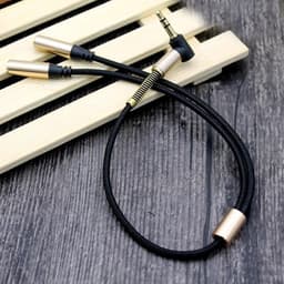 NÖRDIC Audio adapter 3.5mm mandlige TRS 2x3,5mm kvindelige AUX Y-splitter 20cm hovedtelefon splitter