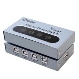 USB2.0 kytkin 4x tietokoneita 1xUSB-laitteeseen metallimusta USB-vaihtaja