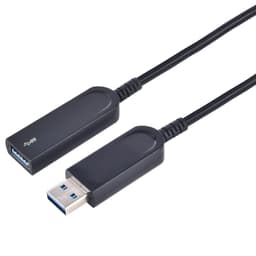 NÖRDIC 10m Active AOC kuitukaapeli 10Gbps USB 3.2 A uros USB3.2 A naaras USB 3.2jatkokaapeli