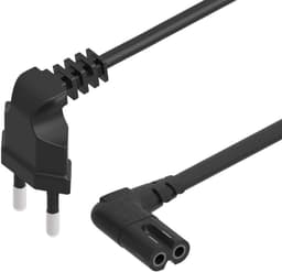 NÖRDIC Virtakaapeli kulmikas 50cm 230V laitekaapeli