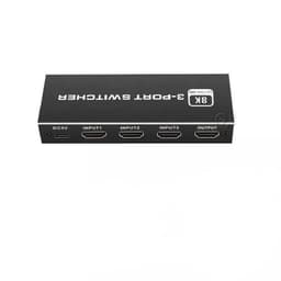 NÖRDIC HDMI 2.1-svitsj 3 til 1 8K60Hz 4K120Hz 48Gbps HDR