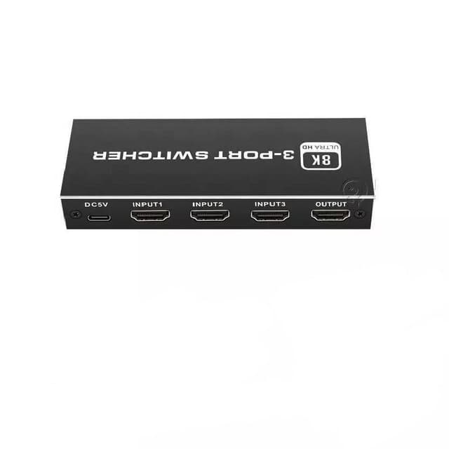 NÖRDIC HDMI 2.1-svitsj 3 til 1 8K60Hz 4K120Hz 48Gbps HDR