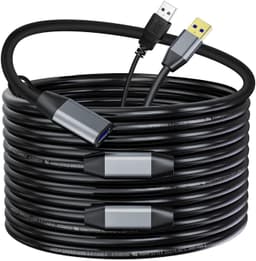 NÖRDIC Active 15m USB3.1 skjøtekabel 5Gbps USB A hann til hunn for Xbox, PS5, Oculus, skriver, skanner, Playstation, VR USB-forlengelseskabel